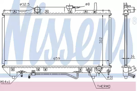 Радиатор системы охлаждения NISSENS 64802