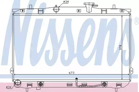 Радиатор системы охлаждения NISSENS 67025