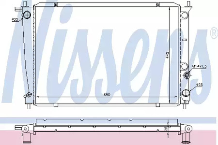 Радиатор системы охлаждения NISSENS 67039