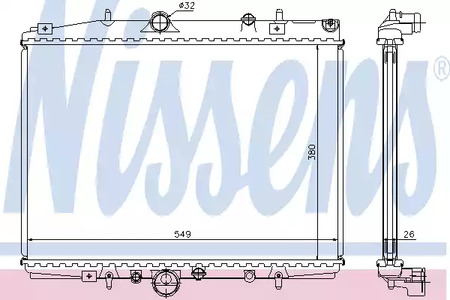Радиатор системы охлаждения NISSENS 63704A
