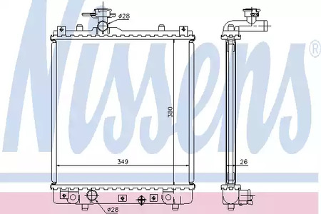 Радиатор системы охлаждения NISSENS 63014A