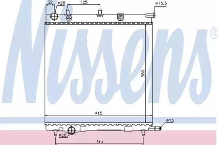 Радиатор системы охлаждения NISSENS 61284