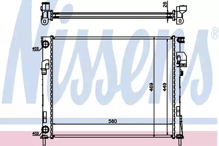 Радиатор системы охлаждения NISSENS 63025A