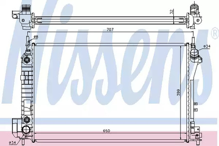 Радиатор системы охлаждения NISSENS 63023A