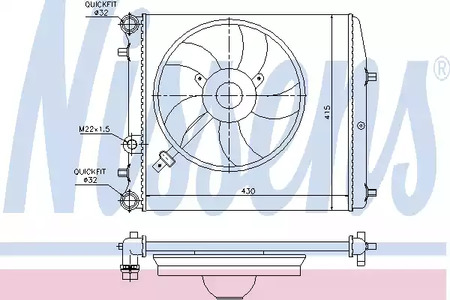 Радиатор системы охлаждения NISSENS 64103