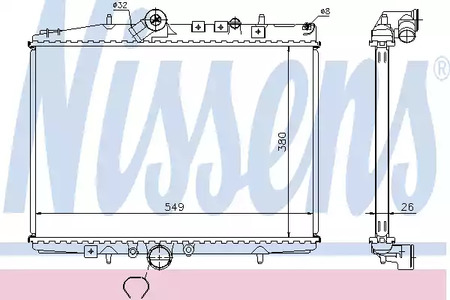 Радиатор системы охлаждения NISSENS 61294A