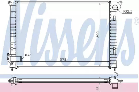 Радиатор системы охлаждения NISSENS 69700A
