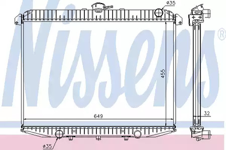 Радиатор системы охлаждения NISSENS 62069A