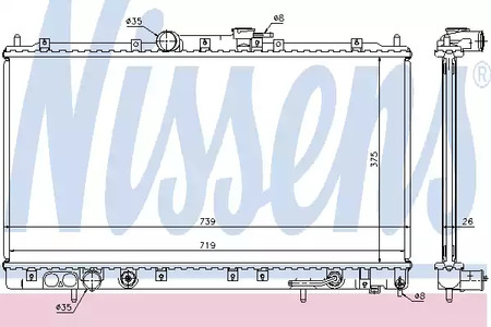 Радиатор системы охлаждения NISSENS 62869A