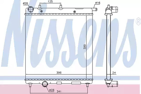 Радиатор системы охлаждения NISSENS 61278