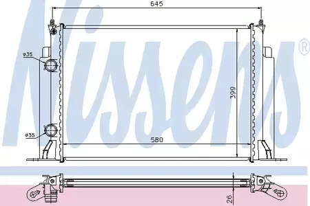 Радиатор системы охлаждения NISSENS 61885A