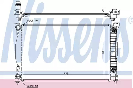 Радиатор системы охлаждения NISSENS 60305A