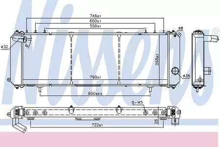 Радиатор системы охлаждения NISSENS 61008