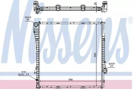 60788A NISSENS Радиатор системы охлаждения