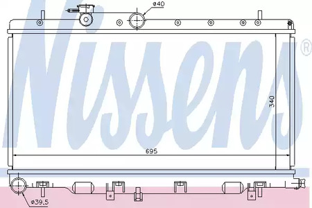 Радиатор системы охлаждения NISSENS 67708