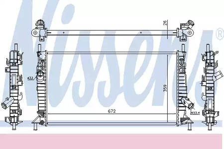 62017A NISSENS Радиатор, охлаждение двигателя