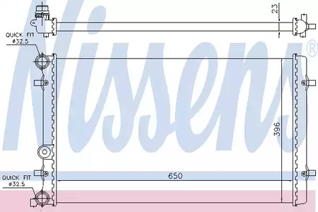 Радиатор системы охлаждения NISSENS 65011