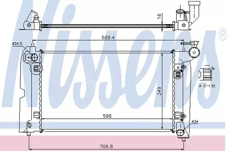 Радиатор системы охлаждения NISSENS 64648A