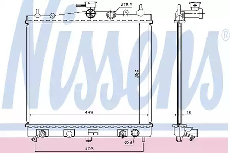 Радиатор системы охлаждения NISSENS 68700A