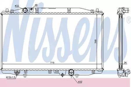 Радиатор системы охлаждения NISSENS 68131