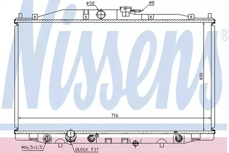 Радиатор системы охлаждения NISSENS 68112