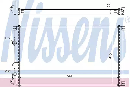 Радиатор системы охлаждения NISSENS 63761