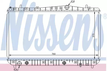 Радиатор системы охлаждения NISSENS 61634