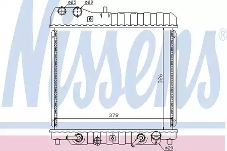 Радиатор системы охлаждения NISSENS 68111