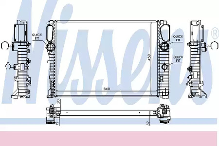 Радиатор системы охлаждения NISSENS 62797A