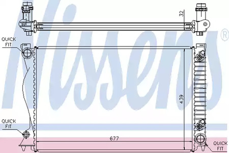 Радиатор системы охлаждения NISSENS 60236A