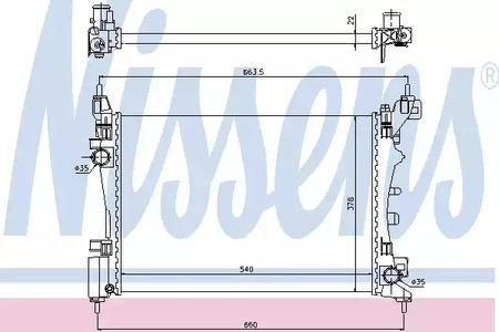 Радиатор системы охлаждения NISSENS 61917