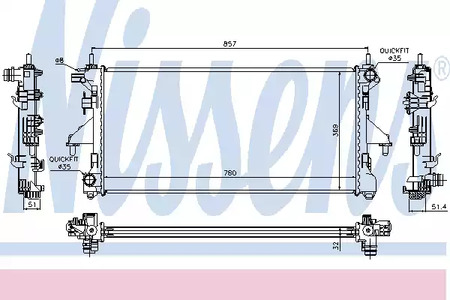 63555A NISSENS Радиатор системы охлаждения
