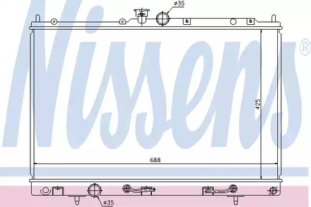 Радиатор системы охлаждения NISSENS 62893