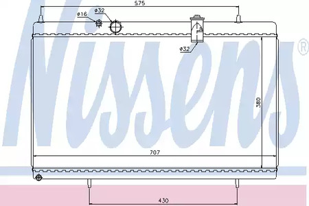 Радиатор системы охлаждения NISSENS 61271