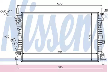 Радиатор системы охлаждения NISSENS 69223