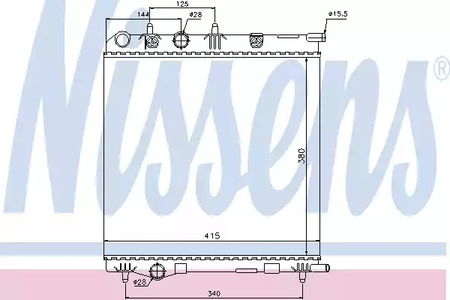 Радиатор системы охлаждения NISSENS 636002