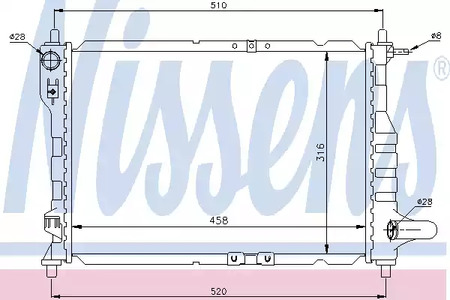 Радиатор системы охлаждения NISSENS 61630