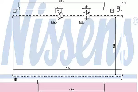 Радиатор системы охлаждения NISSENS 636003