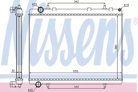 63601 NISSENS Радиатор, охлаждение двигателя