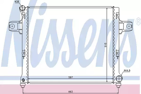Радиатор системы охлаждения NISSENS 61022