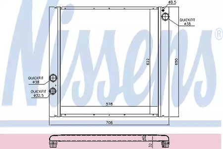 Радиатор системы охлаждения NISSENS 64327