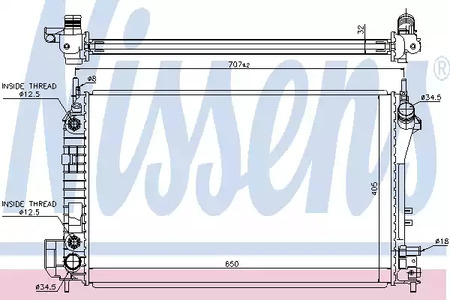 Радиатор системы охлаждения NISSENS 630703