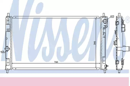 Радиатор системы охлаждения NISSENS 61019
