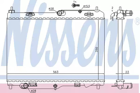 Радиатор системы охлаждения NISSENS 69233