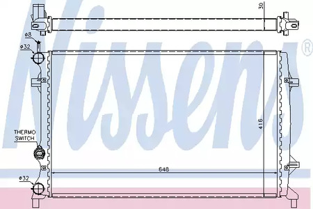 Радиатор системы охлаждения NISSENS 65296