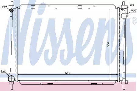 Радиатор системы охлаждения NISSENS 68722