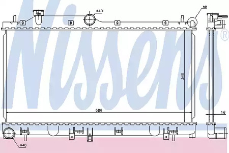 Радиатор системы охлаждения NISSENS 67723