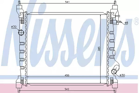 Радиатор системы охлаждения NISSENS 61679