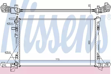 Радиатор системы охлаждения NISSENS 630732