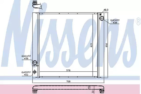 Радиатор системы охлаждения NISSENS 64329